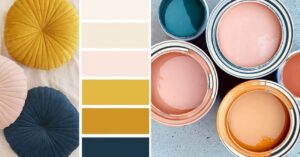 Palette de couleurs pour les murs d'une maison lumineuse et chaleureuse