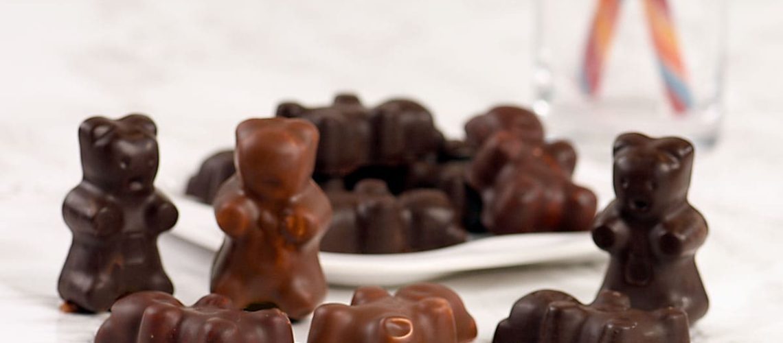 Oursons guimauve maison enrobés de chocolat au lait